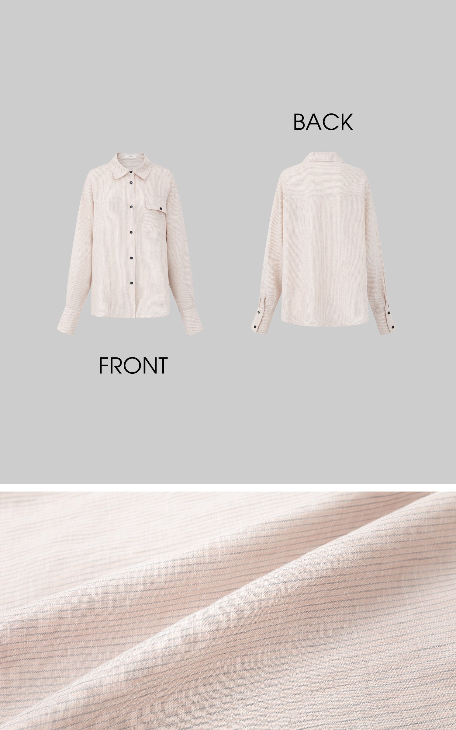 IAMXIAA Soft Stripe Oversized Shirt