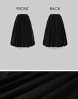 Rase le sol Layered Lace Balloon Midi Skirt