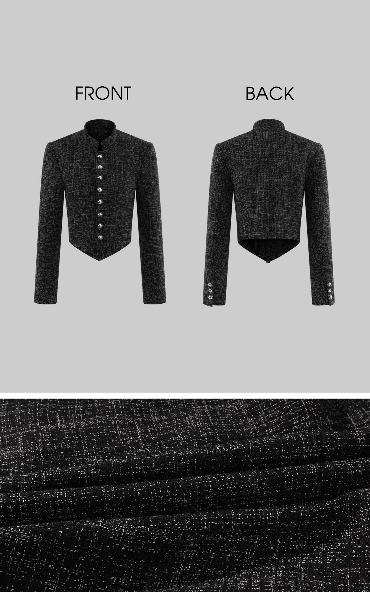 WARDEN EDGE Structured Tweed Cropped Jacket
