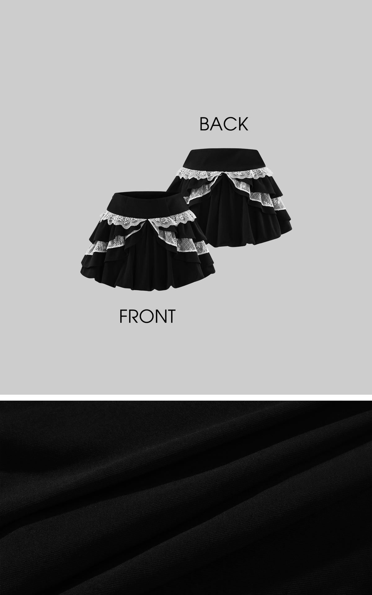 Rase le sol Romantic Lace Ruffle Long Sleeve Top &amp; Layered Mini Skirt Set