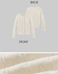 ROVENTE Cable Knit Button Cardigan