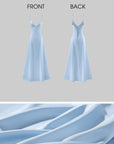 ROVENTE Lace-Up Satin Maxi Dress