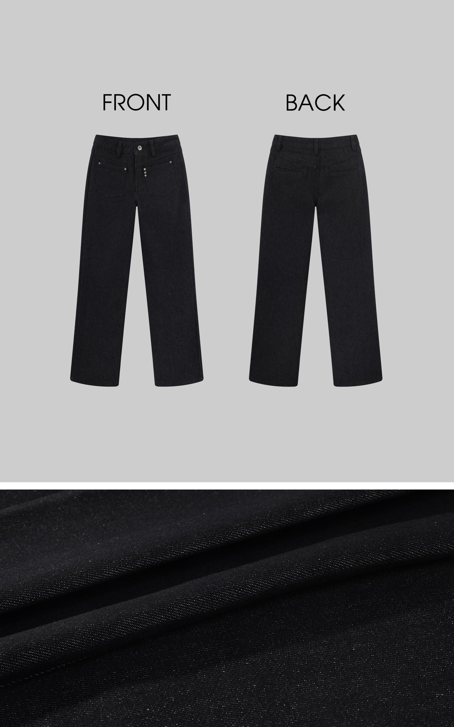 Hydrae Military Button Cropped Jacket &amp; Low-Rise Wide-Leg Pants Two-Piece Set