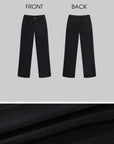 Hydrae Military Button Cropped Jacket & Low-Rise Wide-Leg Pants Two-Piece Set