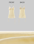 ROVENTE Lace Trim Ruched Satin Camisole Top