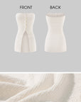 0122stepll Tie-Front Cardigan Button Knit Vest Maxi Skirt Set