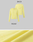 IAMXIAA Butter Yellow Knit Zip-Up Hoodie