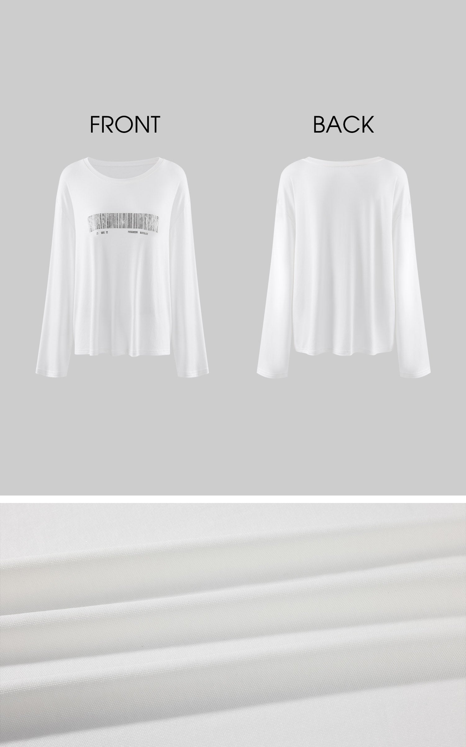WARDEN EDGE Progress Barcode Relaxed Long Sleeve Top