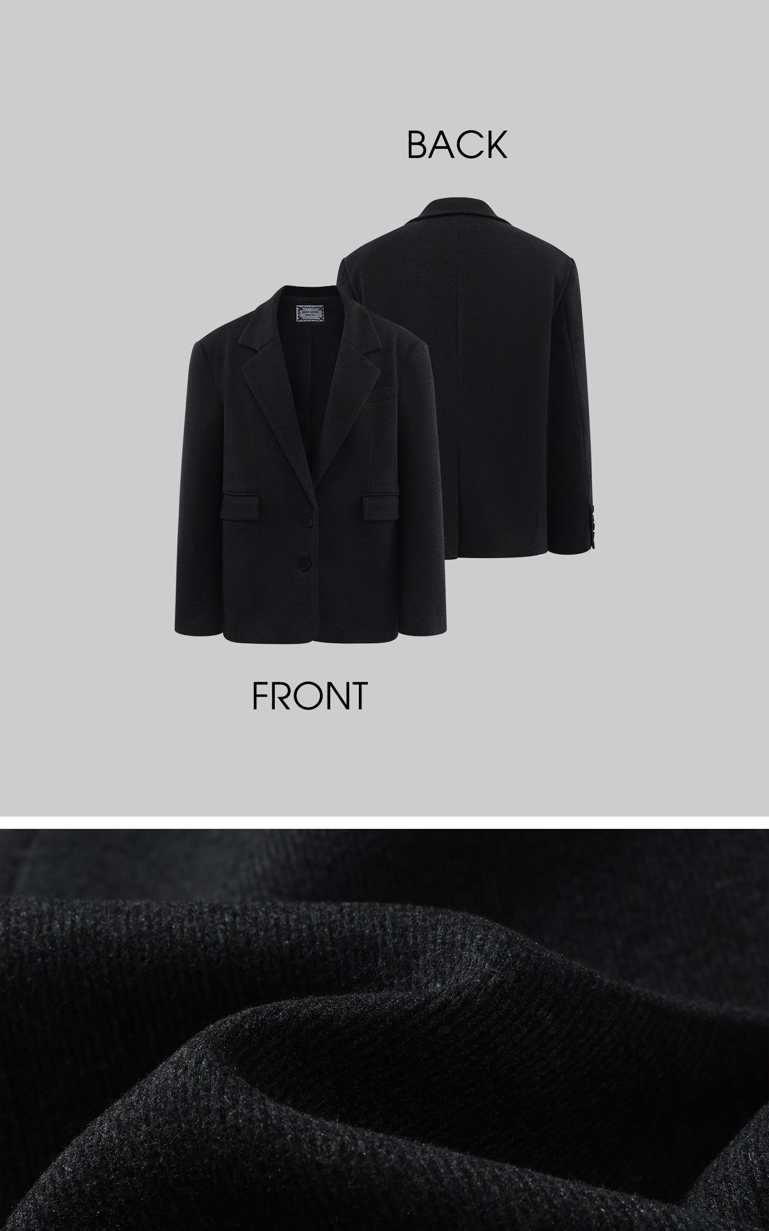 Rase le sol deconstructed wool-like tailored blazer jacket