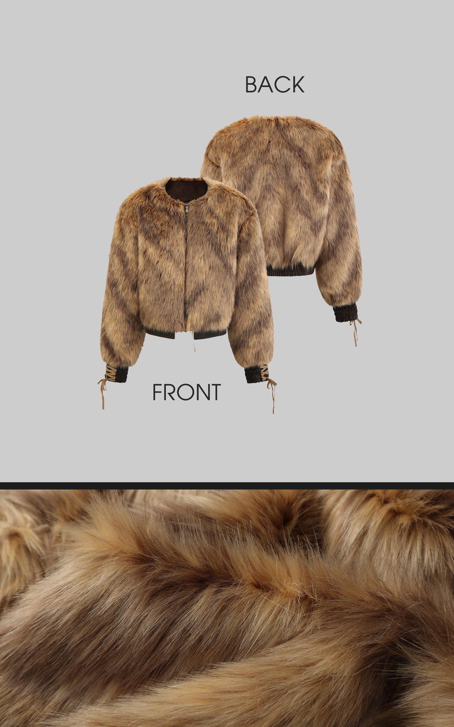 WARDEN EDGE Faux Fur Jacket with Suede and PU Leather Accents