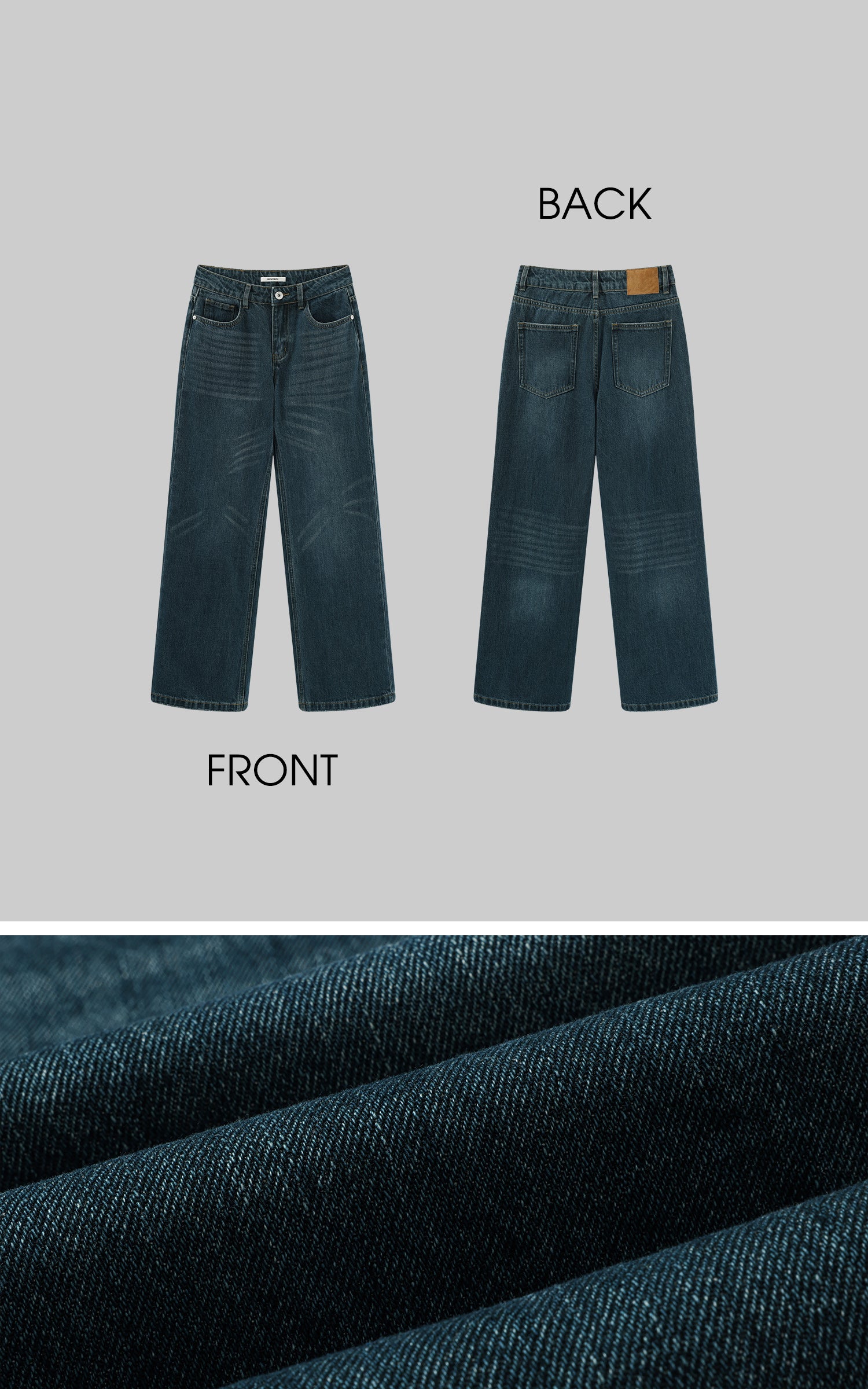 ROVENTE Vintage Wash Straight Denim