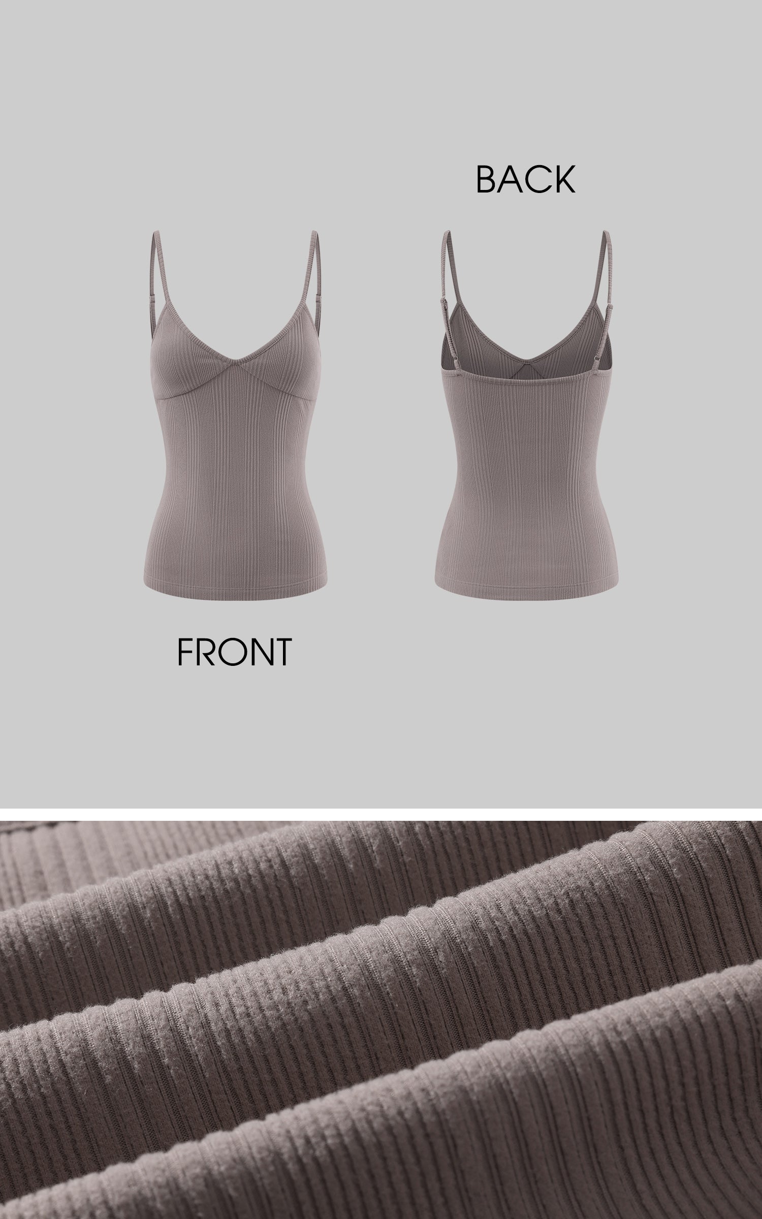 Rase le sol リブ編みキャミソール