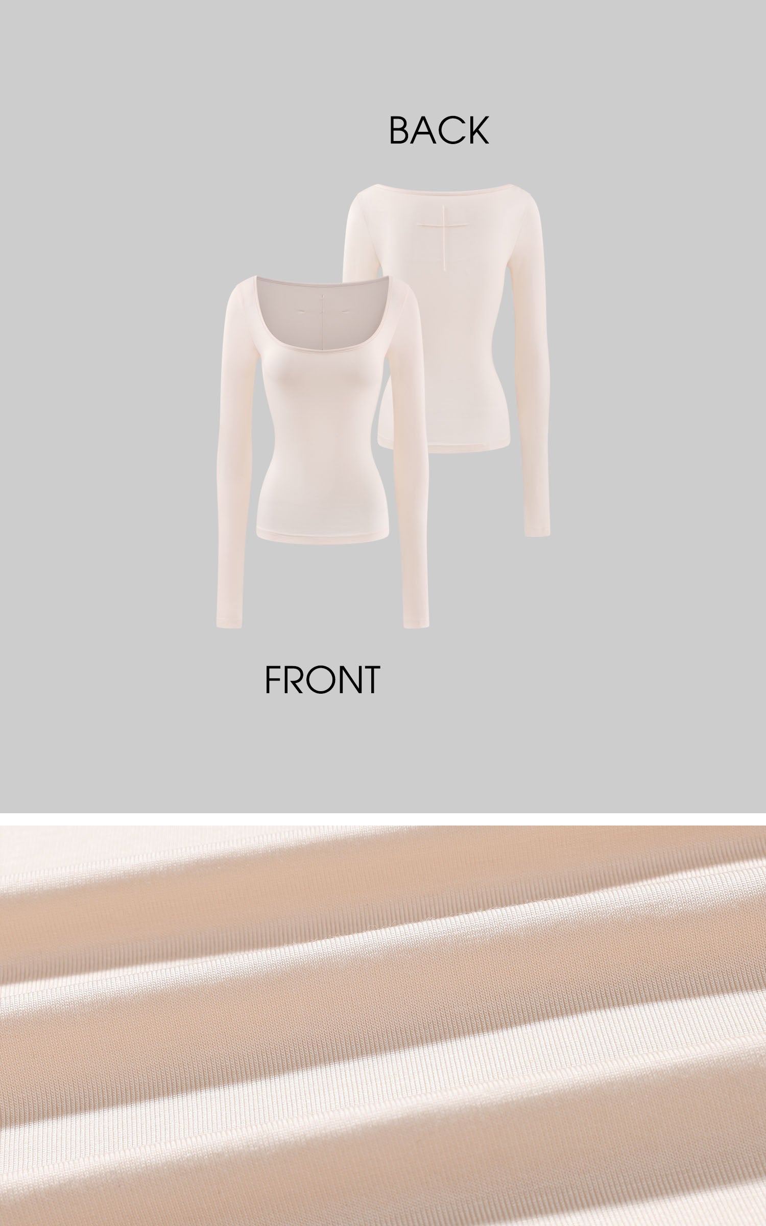 Rase le sol Structured Waist-Trainer Fitted Long Sleeve Top