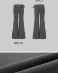 IAMXIAA Low Rise Wide Leg Trousers with Statement Belt