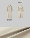IAMXIAA Belted Oversized Long Trench Coat