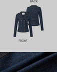 IAMXIAA Double-Breasted Denim Tailored Jacket