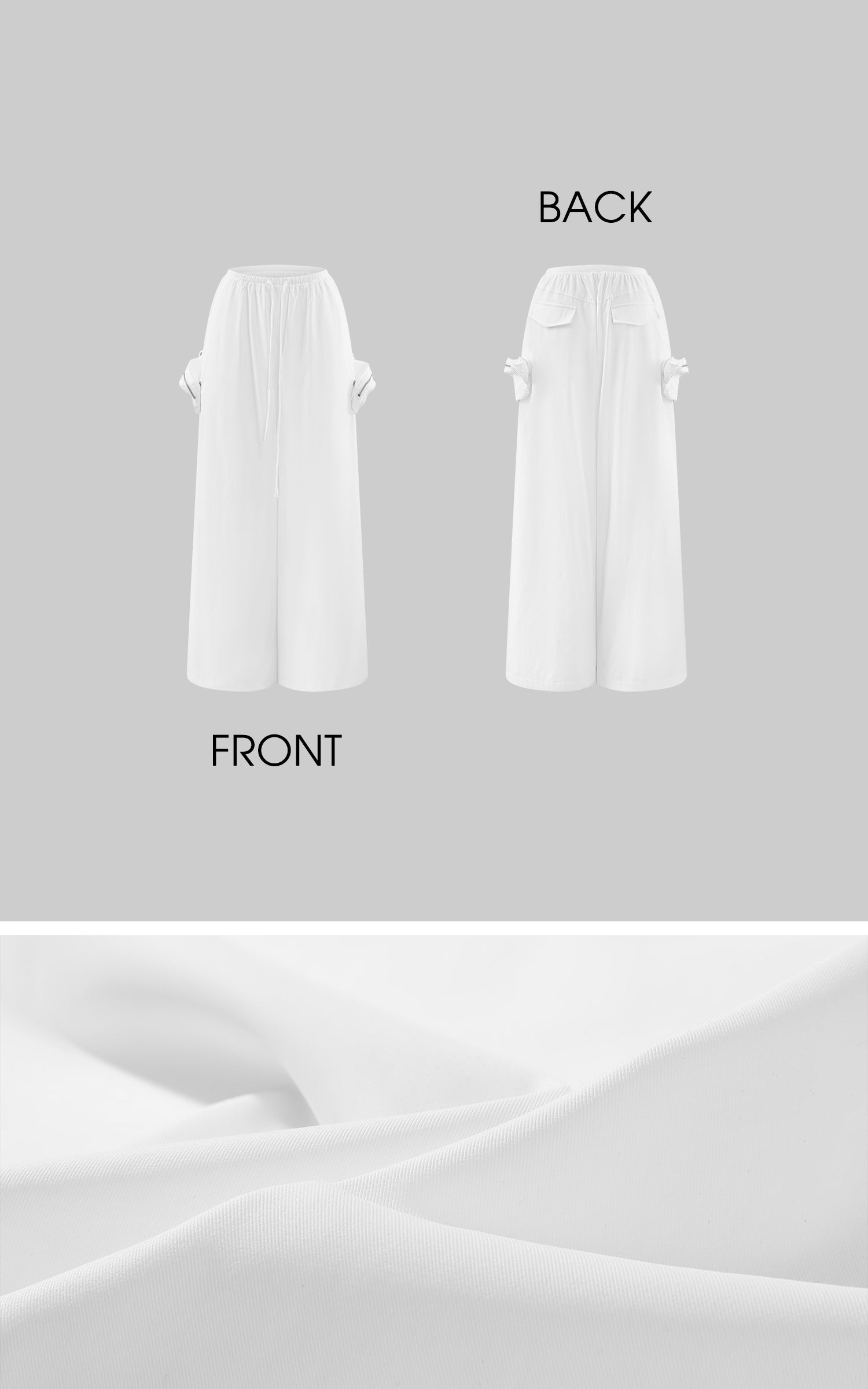 Rase Le Sol Detachable Pocket Wide-Leg Pants
