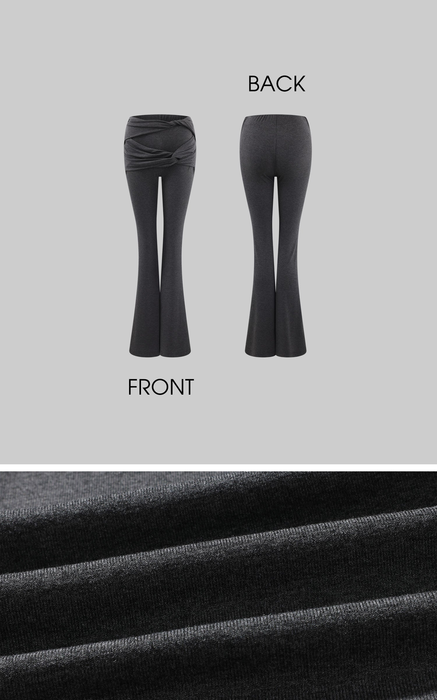 Rase le sol ツイストウエストフレアニットパンツ