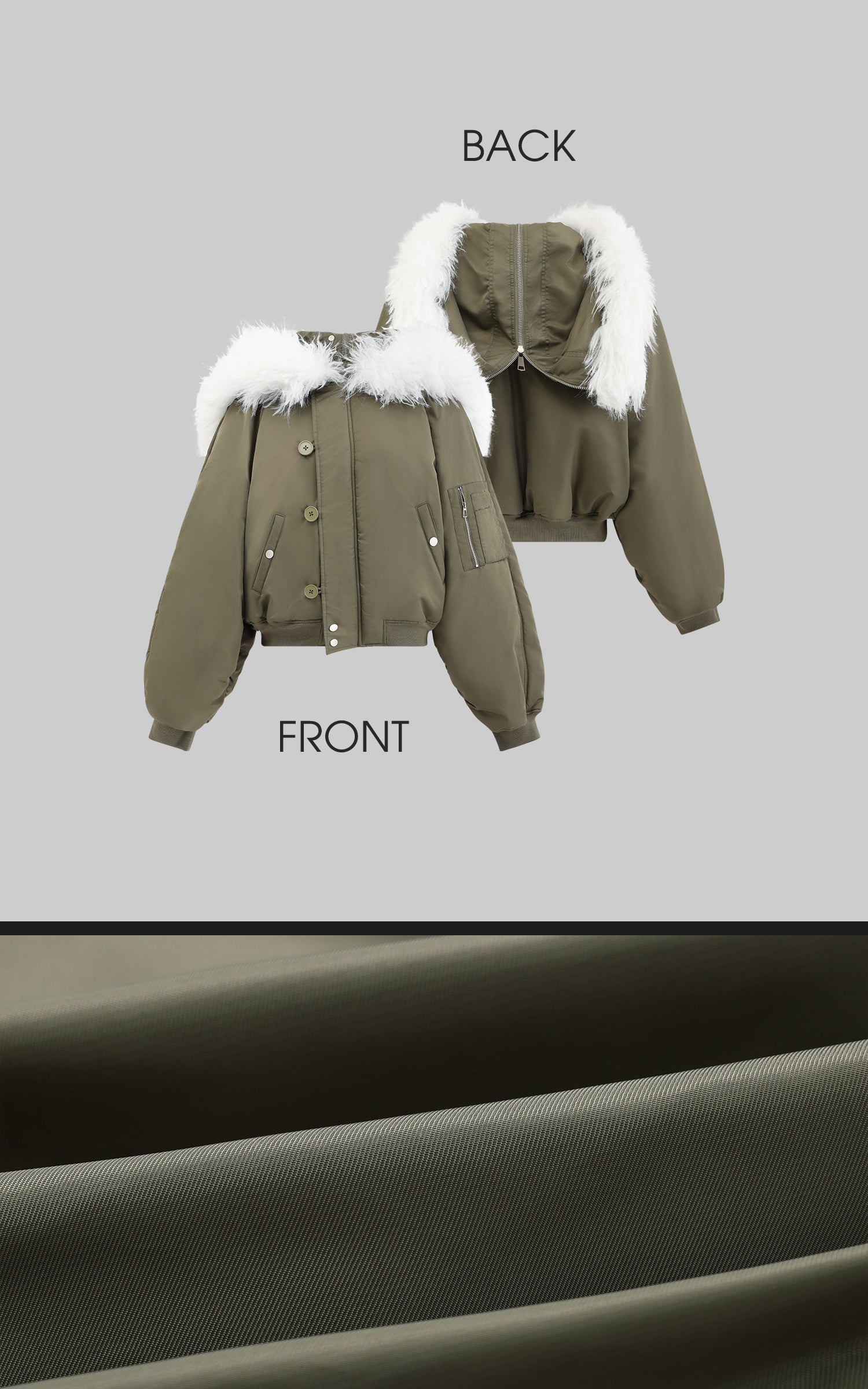 WARDEN EDGE Faux Fur Trim Padded Jacket