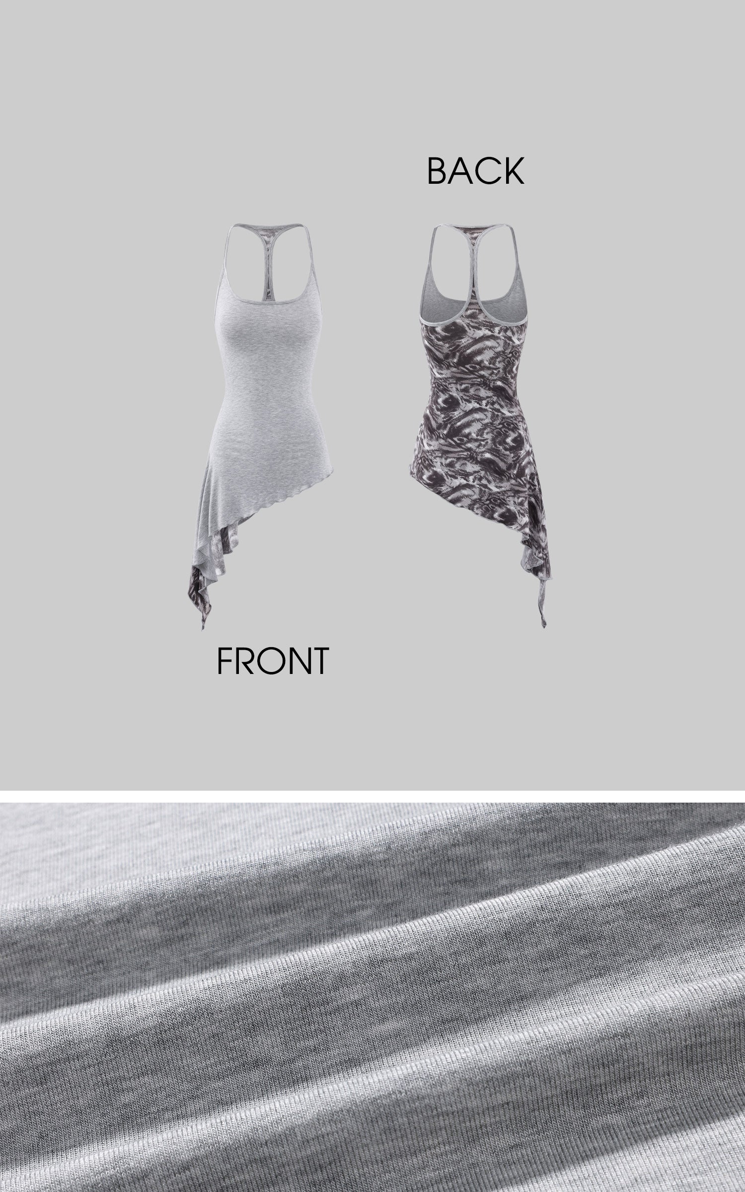 Rase le sol Asymmetric Layered Camisole Top