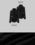 Rase le sol Sculpted Waist Draped Collar Puffer Jacket