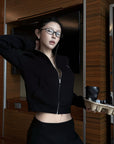 Hydrae Ensemble veste zippée ornée de strass & pantalon large