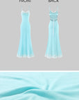Rase le sol Lace-Trim Open Back Maxi Dress