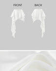 WARDEN EDGE Asymmetric Lace-Trim Mini Skirt