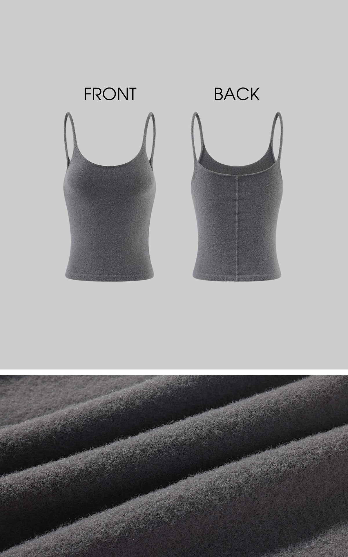 WARDEN EDGE Brushed Knit Hoodie Camisole &amp; Wide-Leg Pants Set