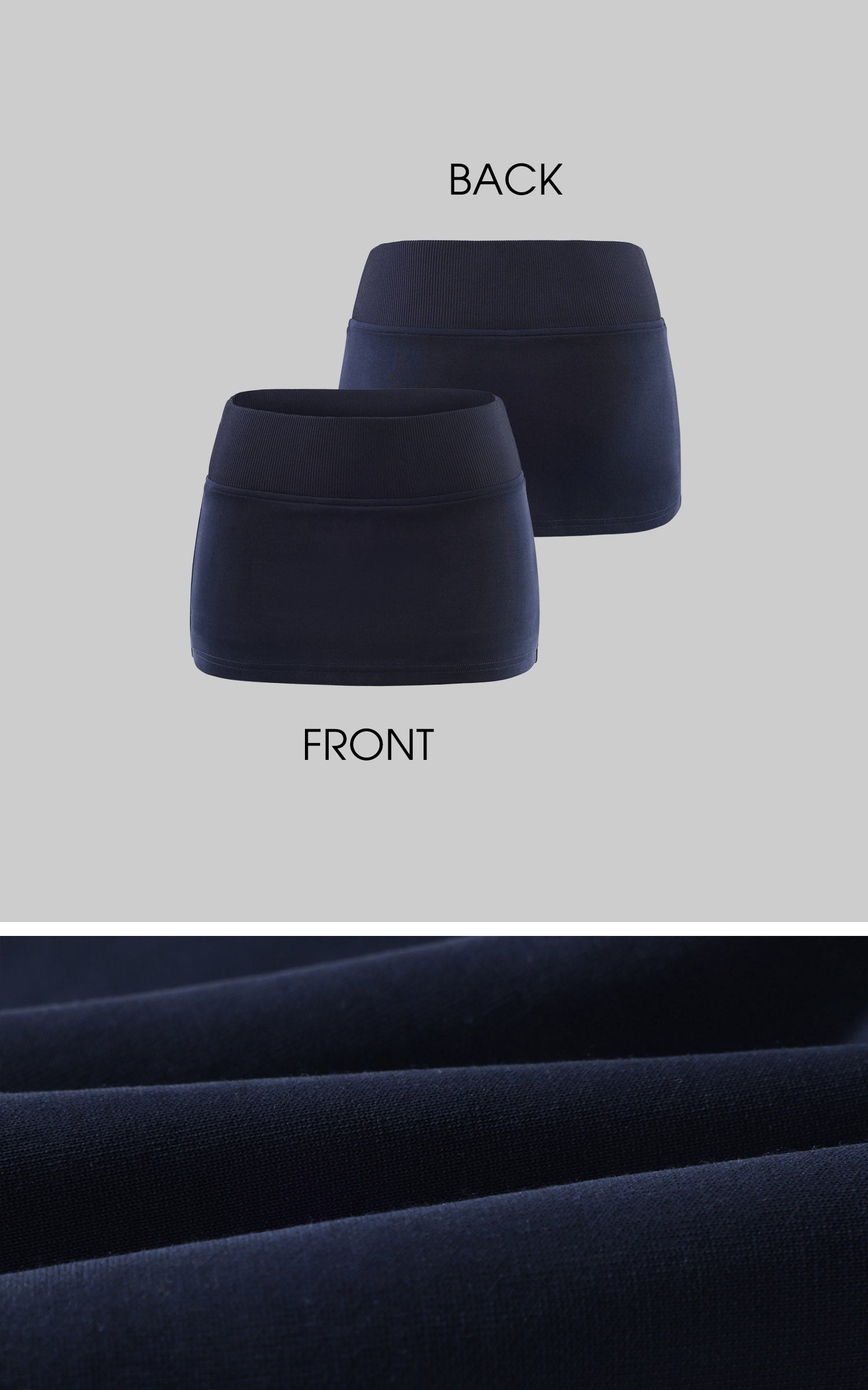 Hydrae Mini-jupe taille basse extensible