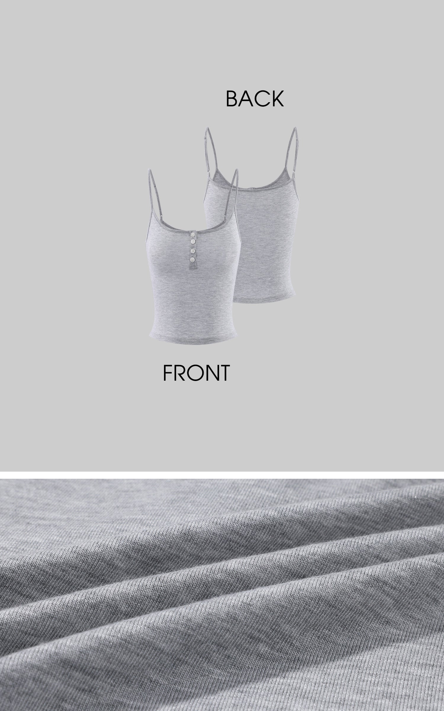 Hydrae Layered Henley Cami &amp; Convertible Triangle Bra Set