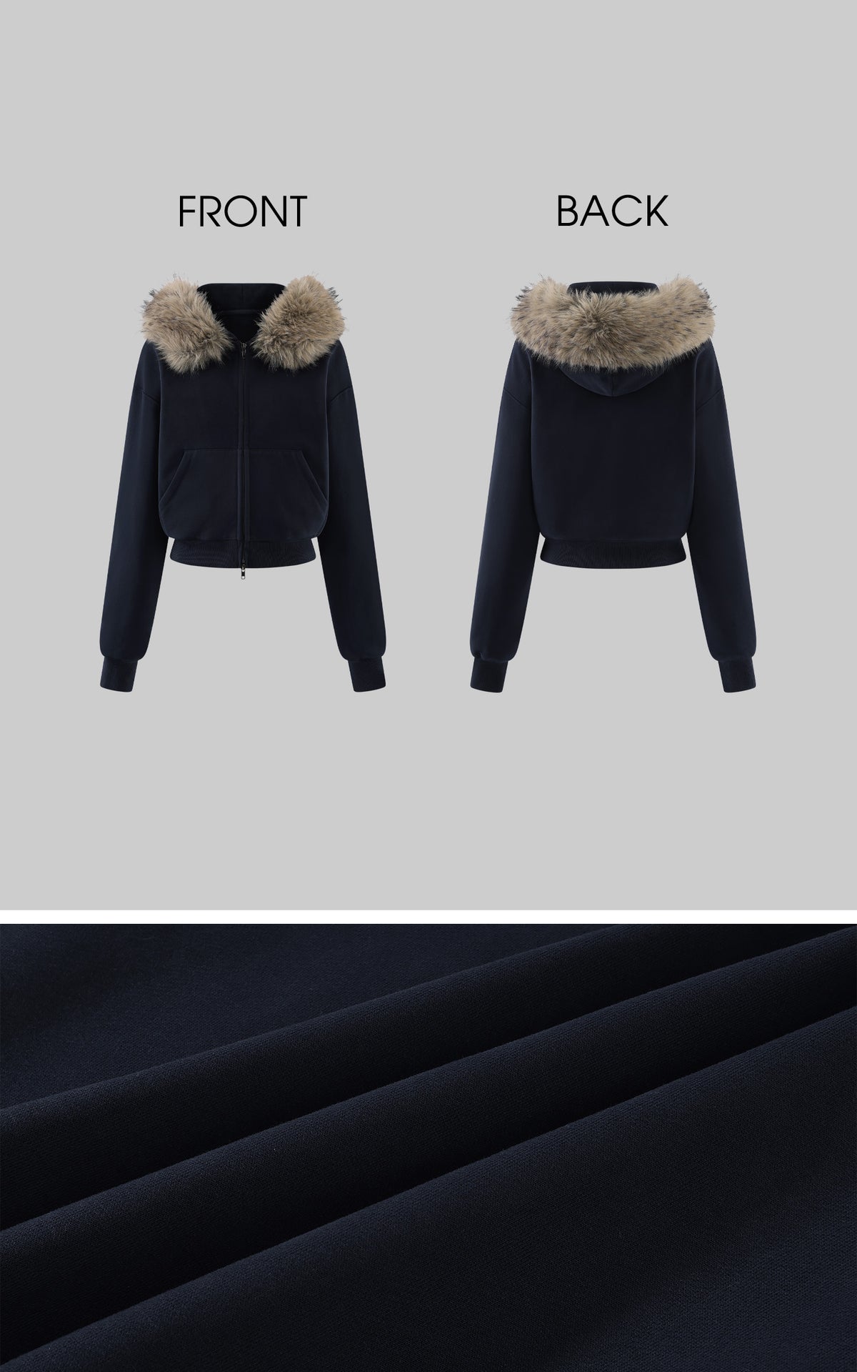 Hydrae Plush-Trim Zip-Up Hoodie &amp; Wide-Leg Sweatpants Set