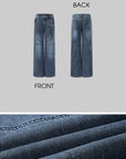 Rase le sol Deconstructed Paneled Straight-Leg Jeans - PINKPARKS
