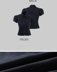 Hydrae Sculpted Satin Shirt & Low Rise Shorts Set