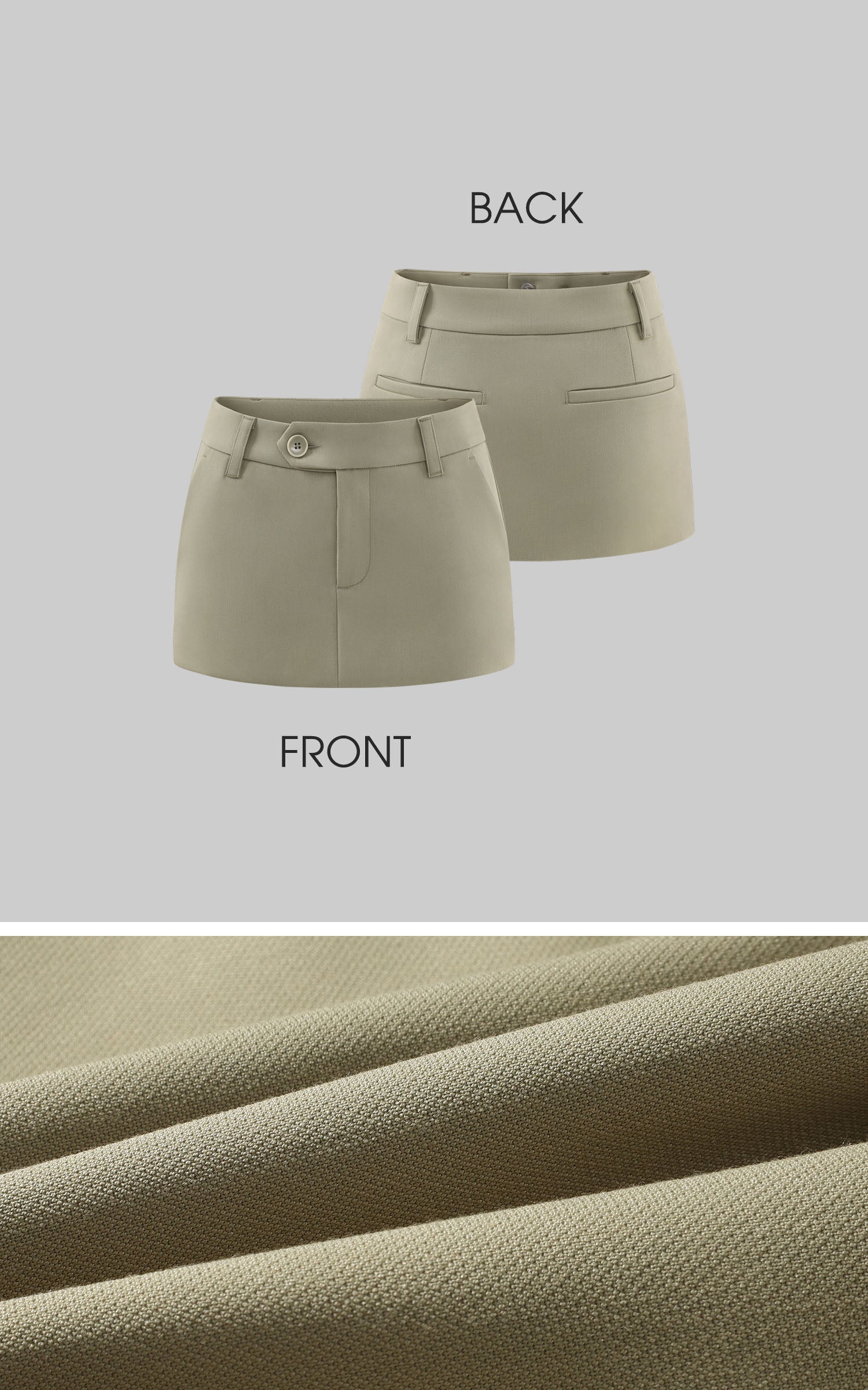 ROVENTE Tailored Low-Rise Mini Skirt