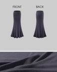 0122stepll Ensemble haut tube drapé asymétrique & jupe longue