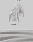 Rase le sol 비대칭 자수 티셔츠 & 레이스 허리 와이드 팬츠 세트