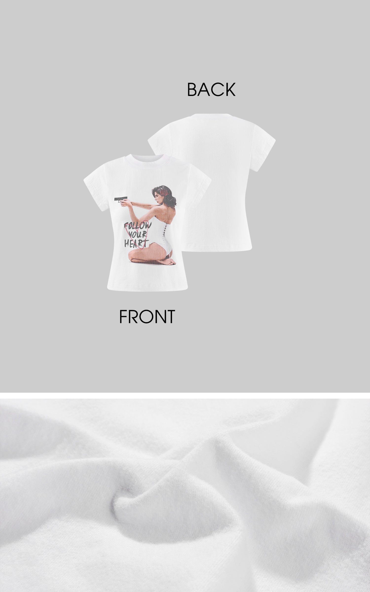 0122stepll Follow Your Heart Graphic Baby Tee