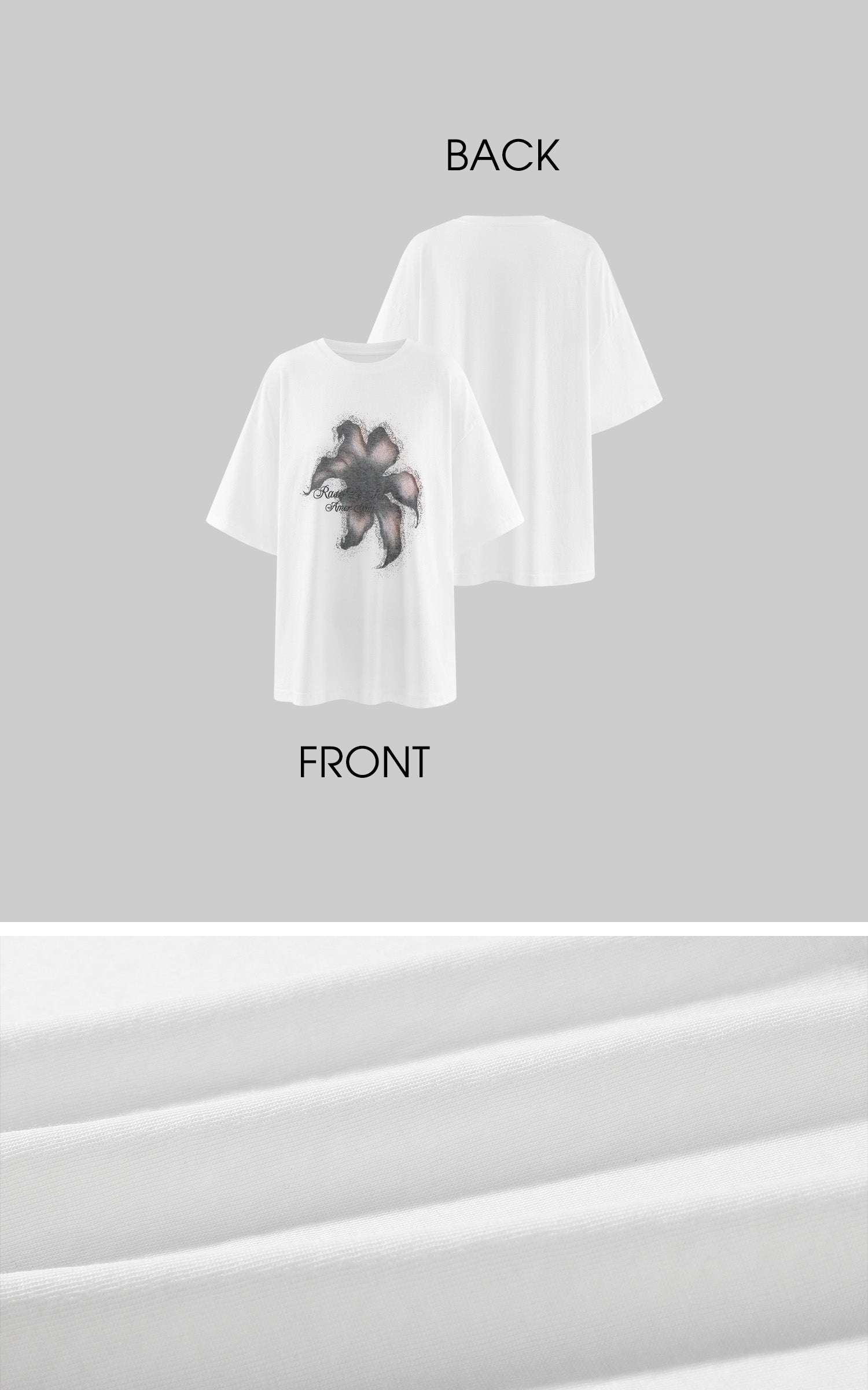 Rase le sol Faded Flower Graphic Oversized Cotton T-shirt