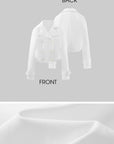 ROVENTE Cropped Double-Breasted Trench Jacket with Structured Lapels and Buckled Cuffs