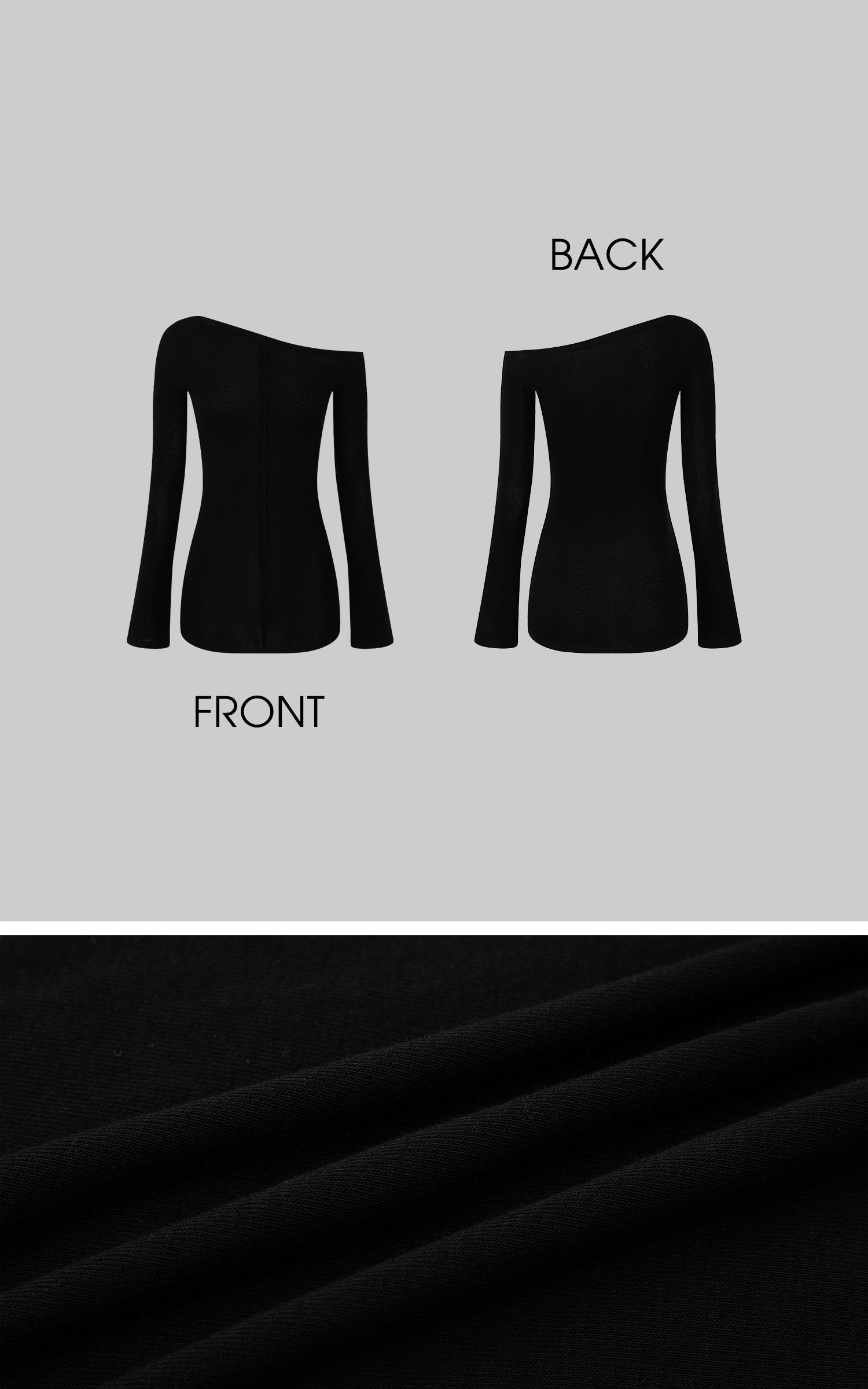 IAMXIAA Asymmetric Knit One Shoulder Long Sleeve Top