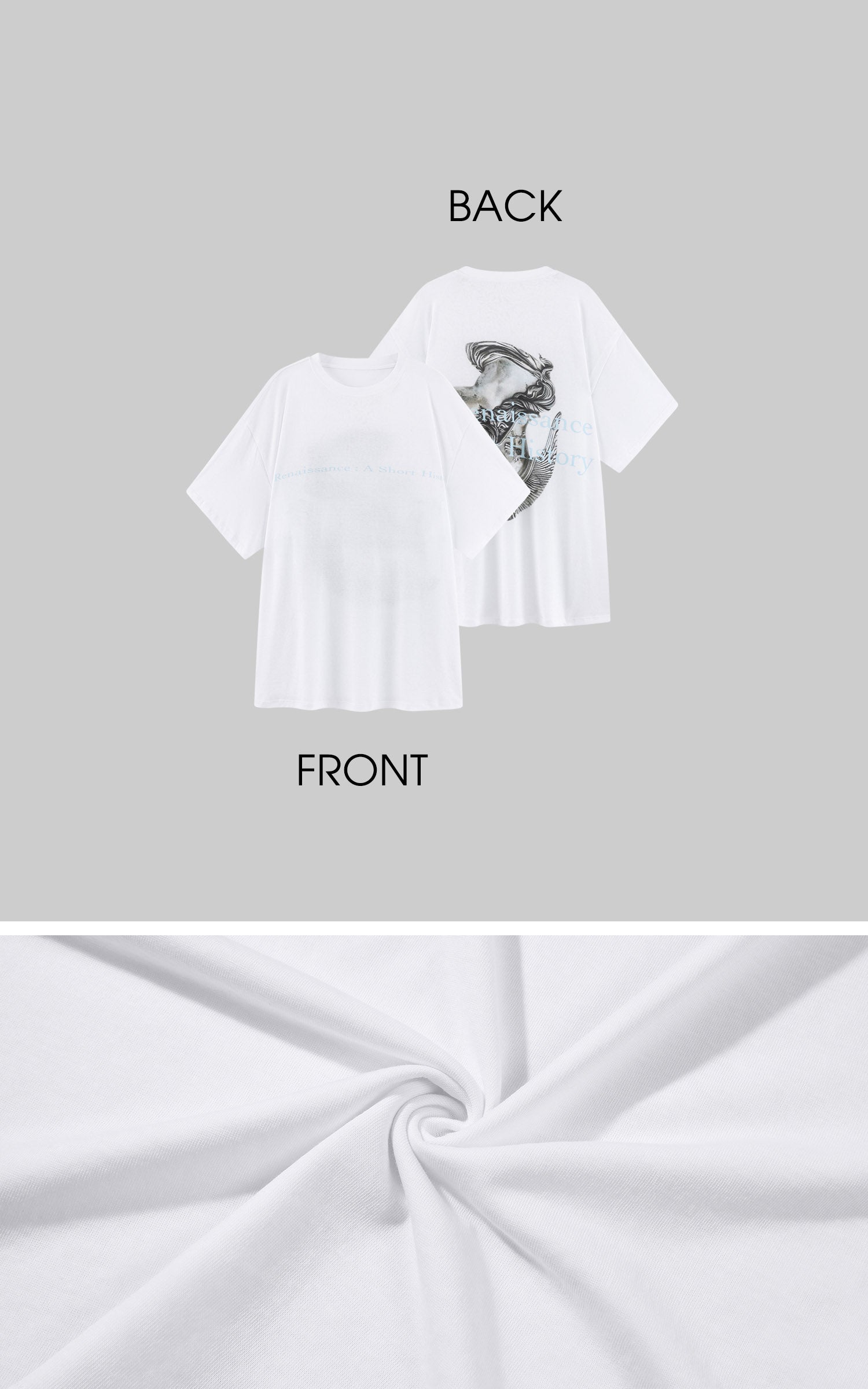 0122stepll Renaissance Graphic Oversized T-Shirt