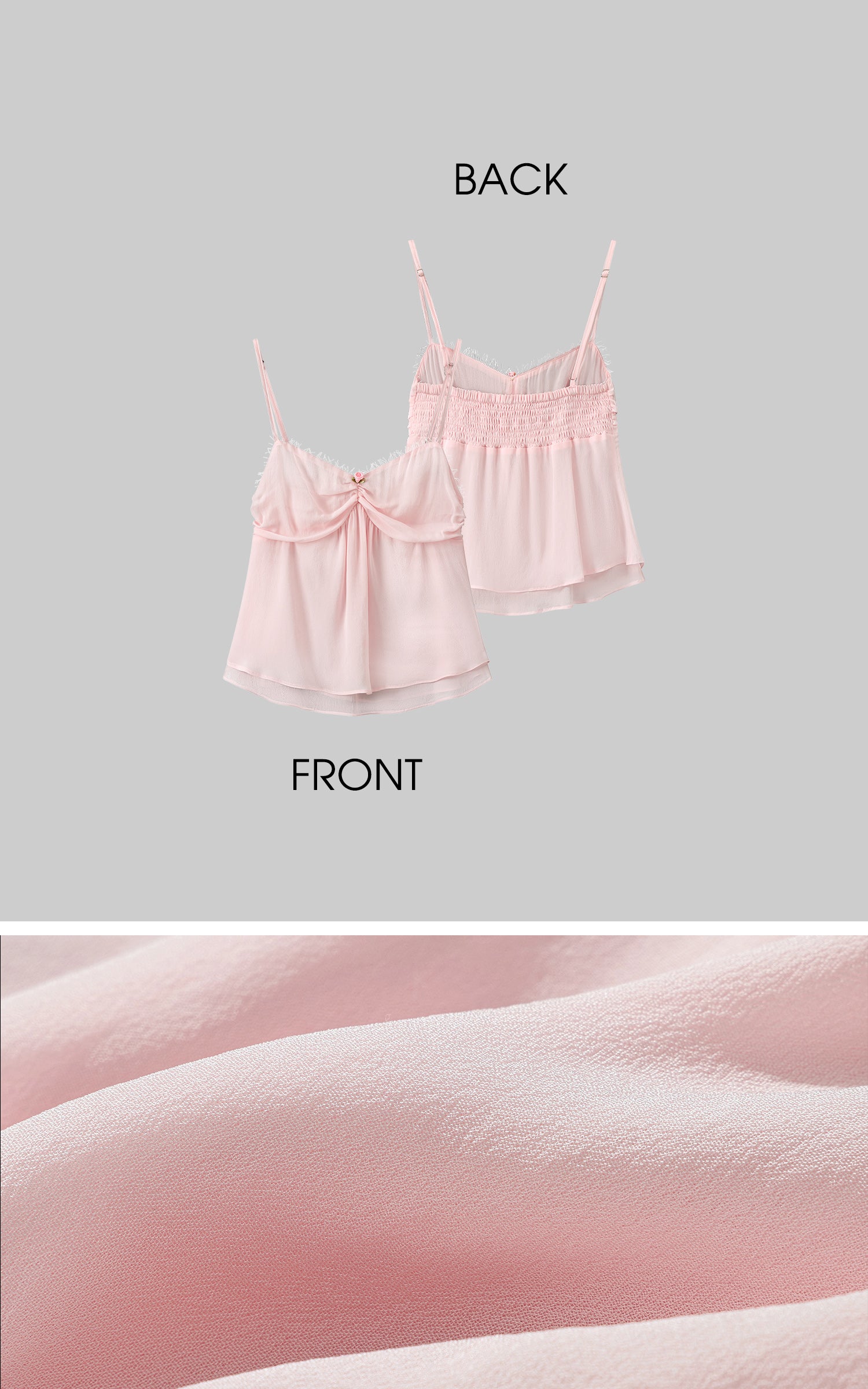 DreamyNerd Rosebud Chiffon Camisole - PINKPARKS