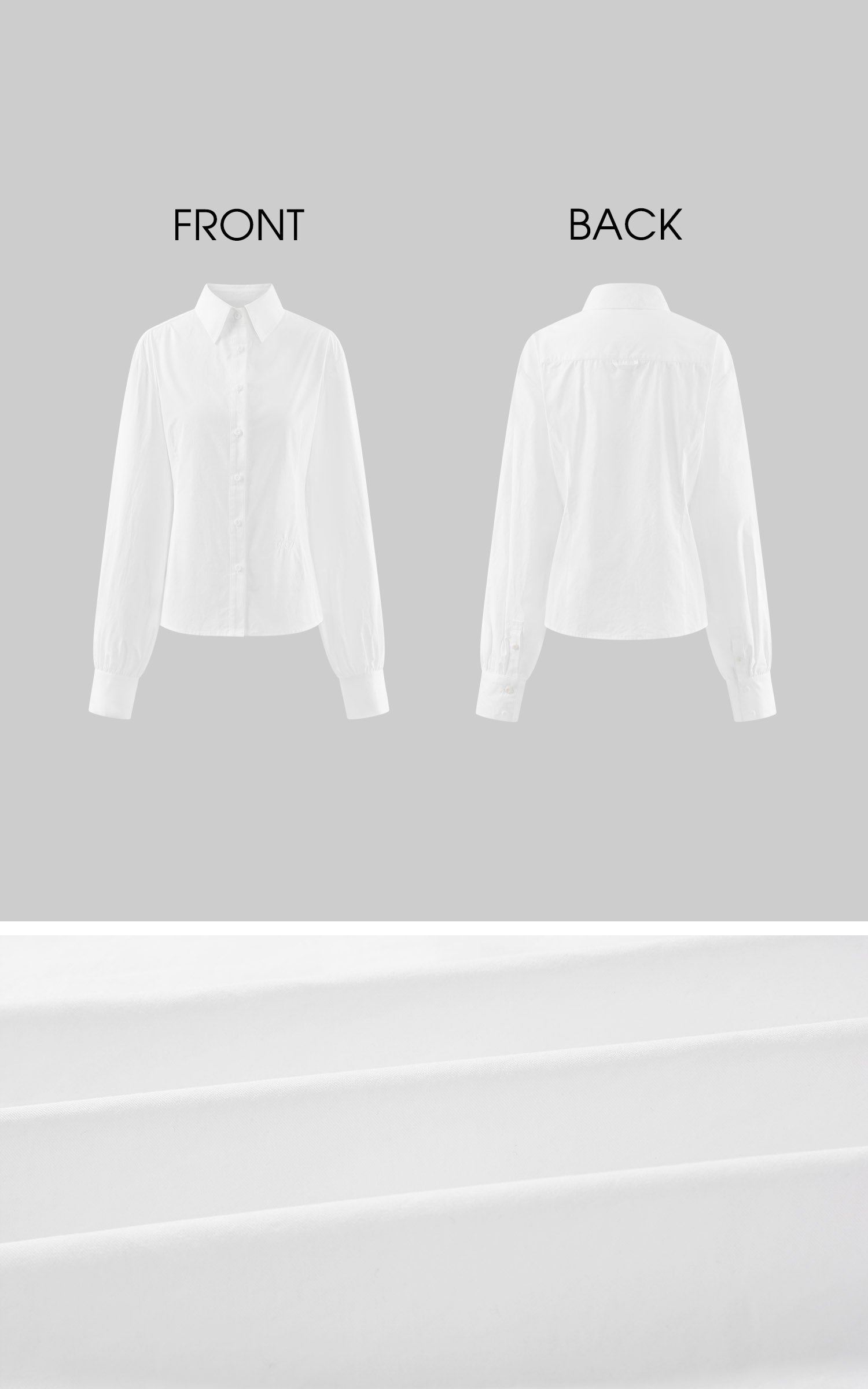 WARDEN EDGE Cropped Puff Sleeve Cotton Shirt