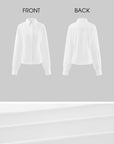 WARDEN EDGE Cropped Puff Sleeve Cotton Shirt