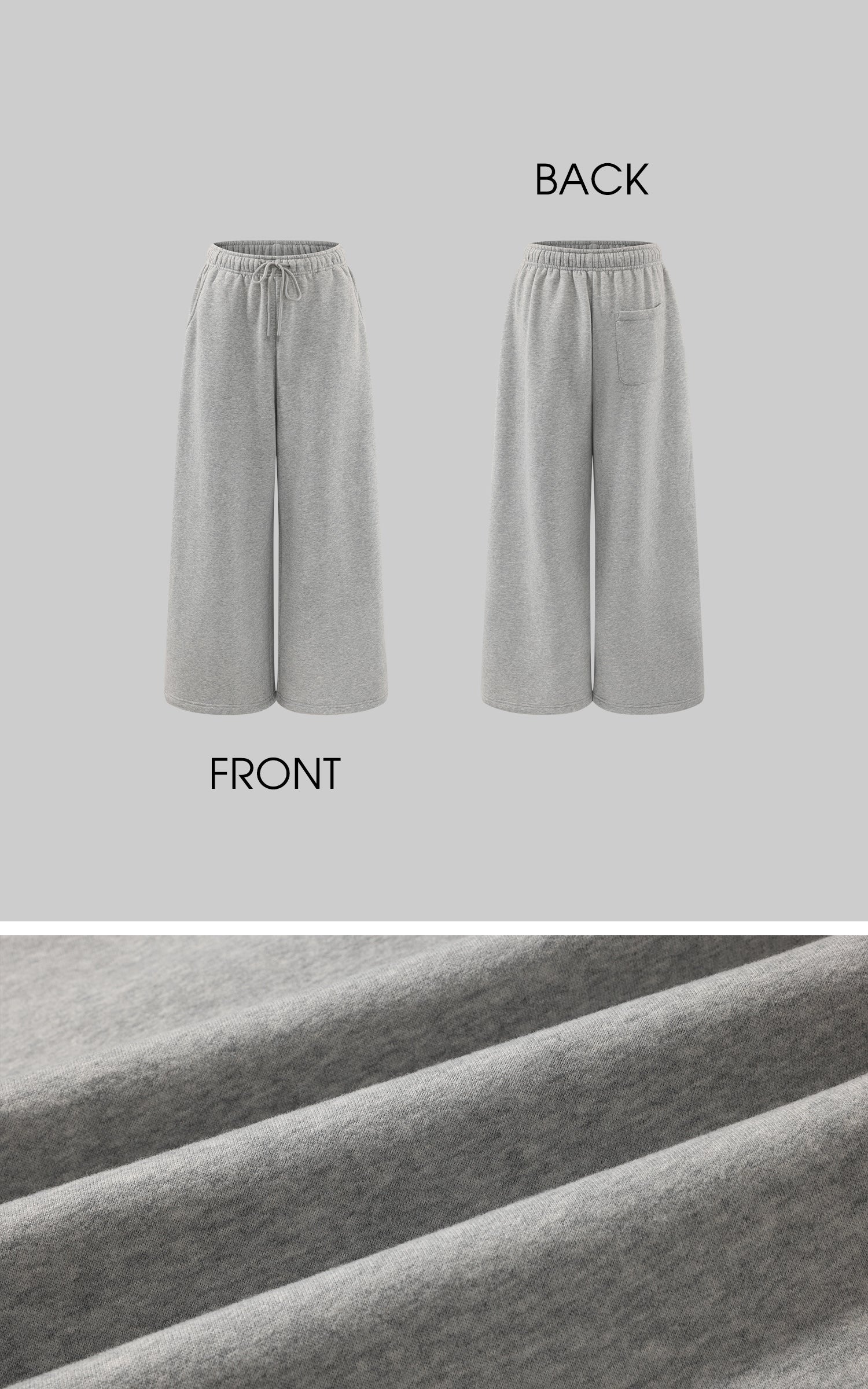 WARDEN EDGE Fleece Wide Leg Sweatpants Oversized Street Style Joggers