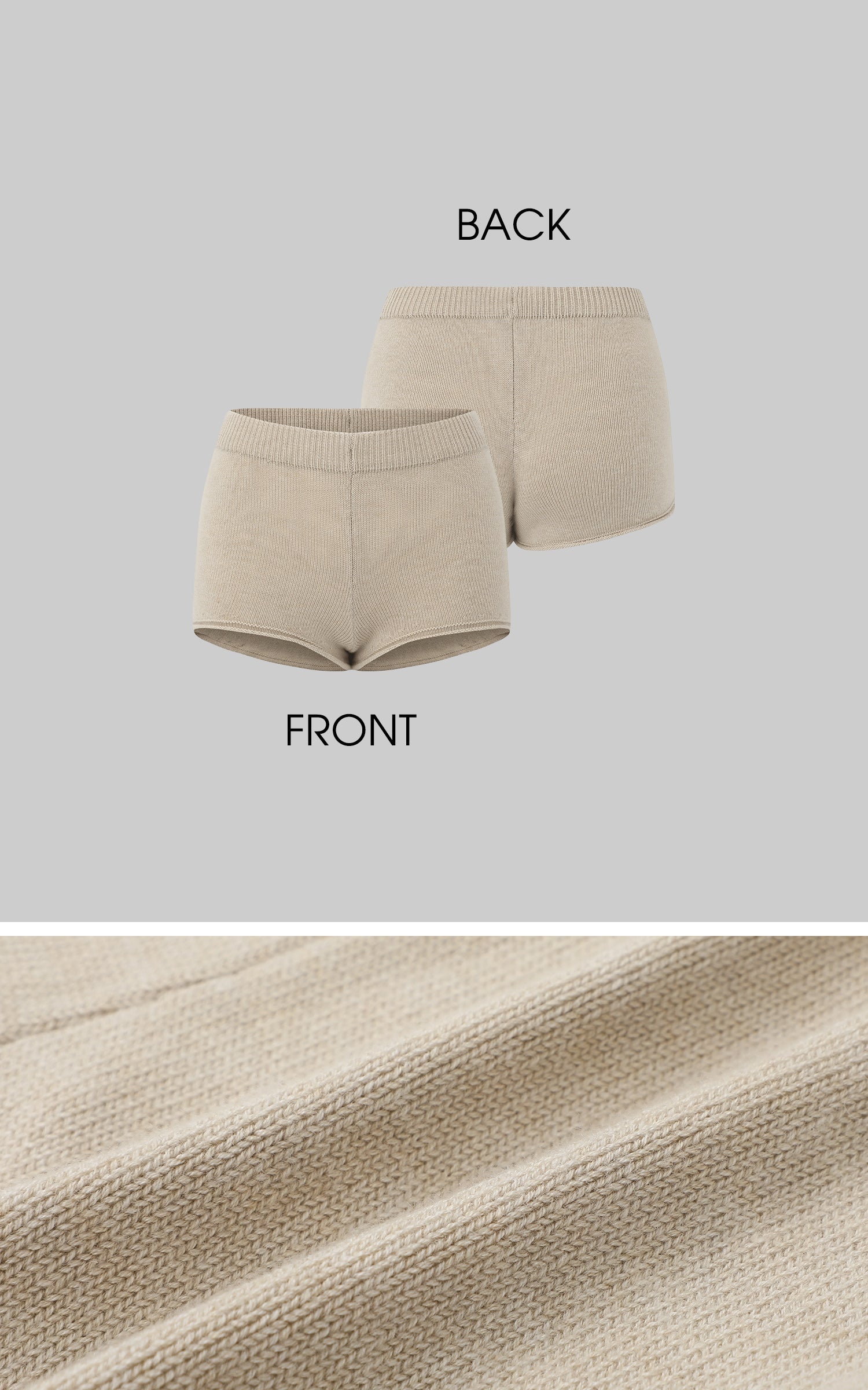 IAMXIAA Ensemble haut en maille et short avec boutons décoratifs