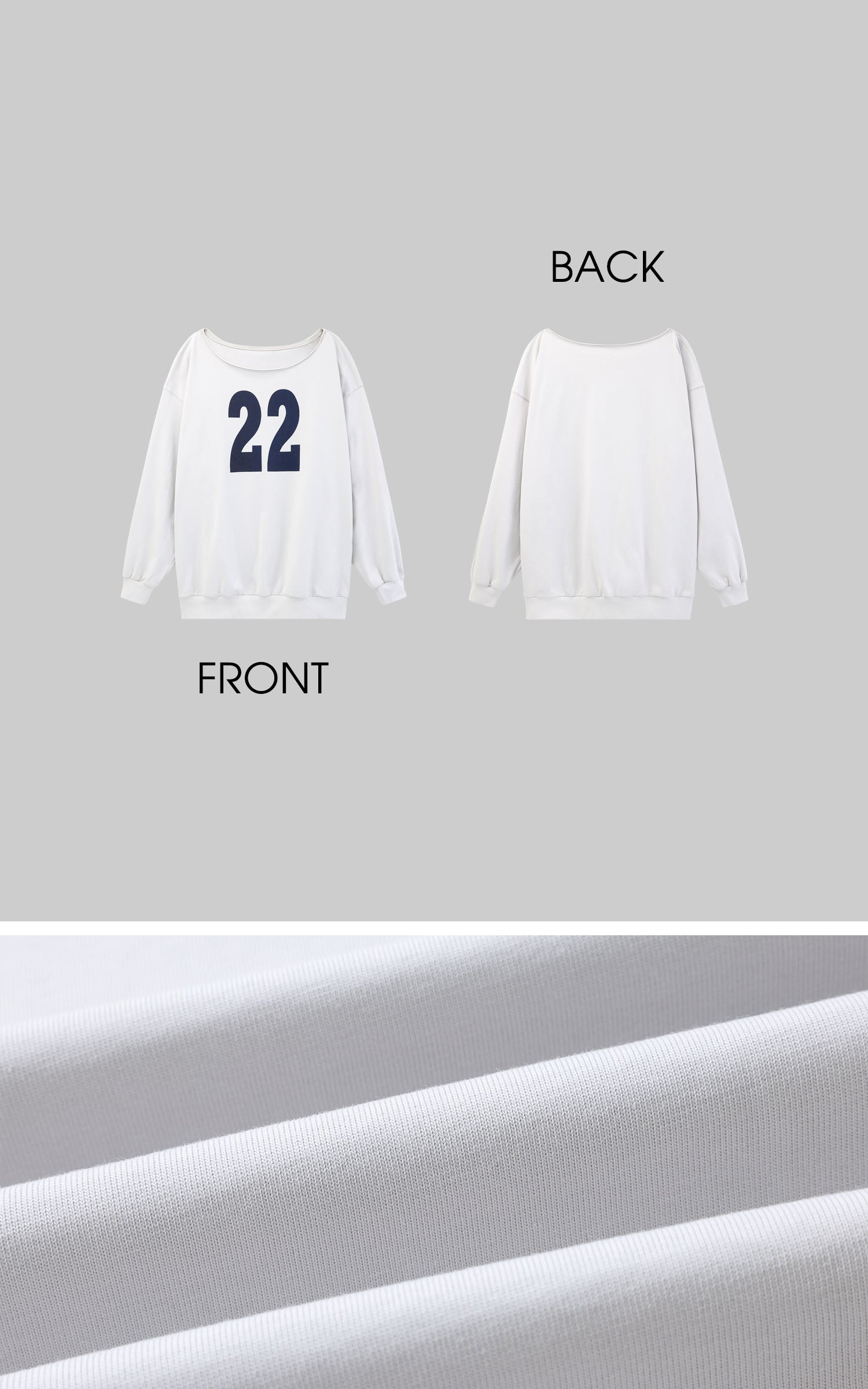 0122stepll Sweat-shirt américain à épaules dénudées