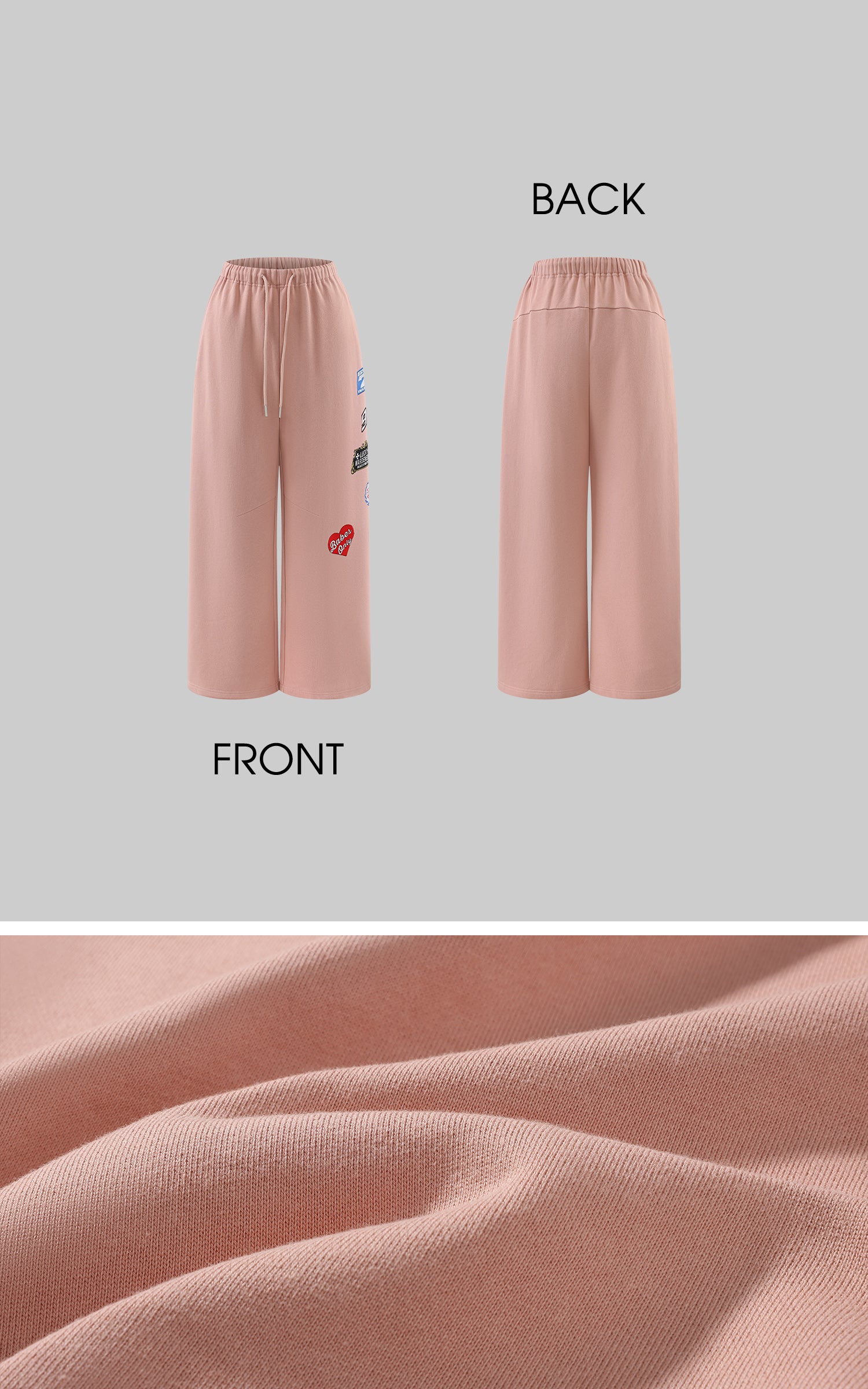 WARDEN EDGE Patch Graphic Wide-Leg Sweatpants