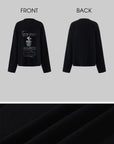 WARDEN EDGE Floral Ribcage Graphic Waffle Knit Long Sleeve Tee